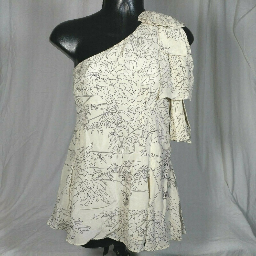 Fumblin foe M silk one shoulder tank
